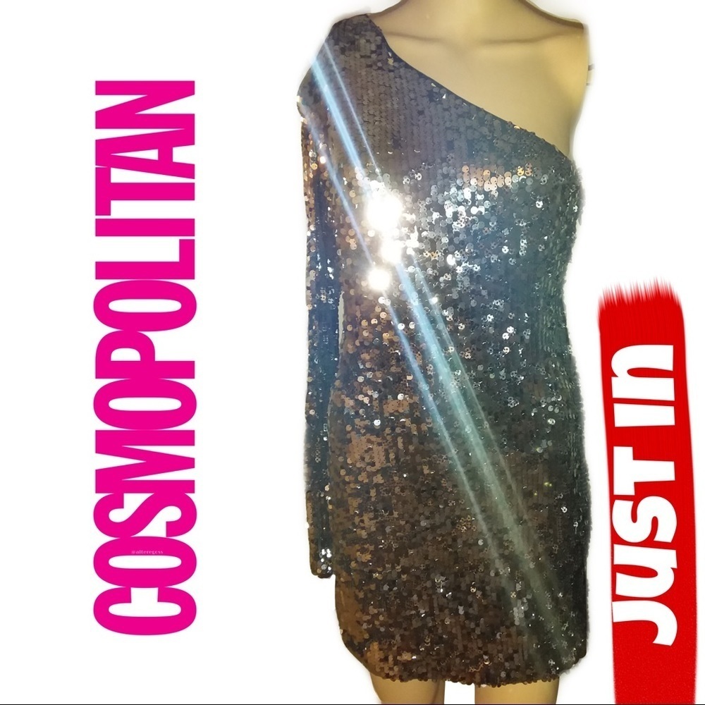 Cosmopolitan Silver/Black Sequin Dress